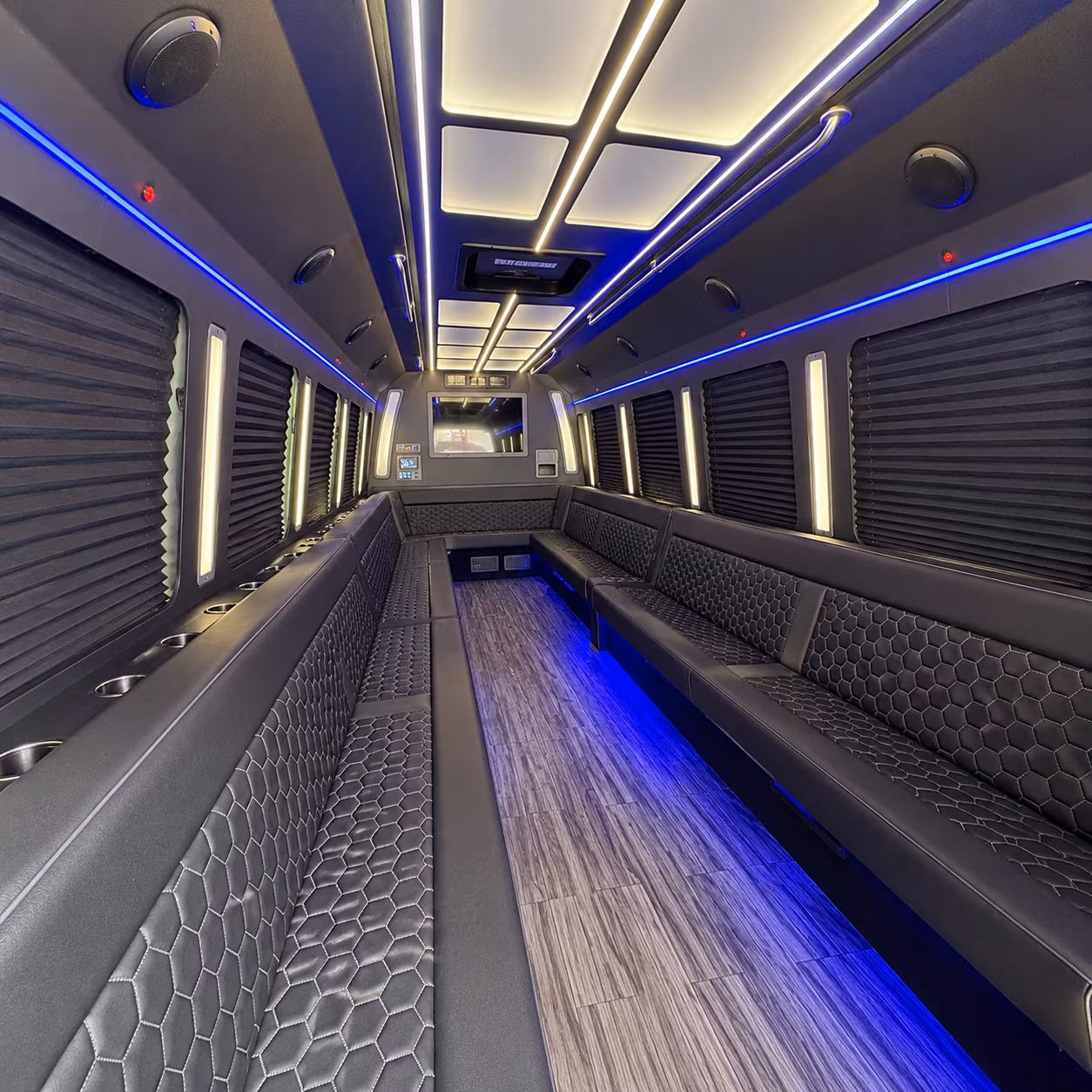 pasadena 30 passenger party bus interior