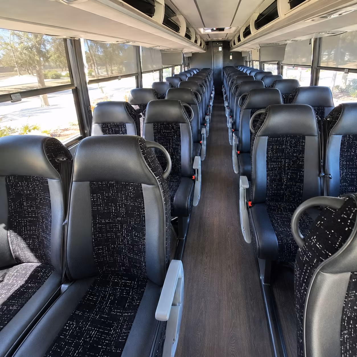pasadena charter bus inside