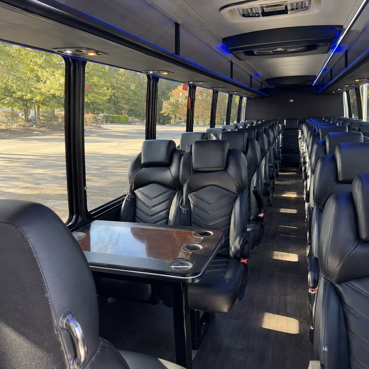 pasadena corporate event transportation onboard seating